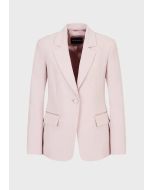 Emporio Armani H3NG2XC99321324 Blazer monopetto con tape in satin rosa
