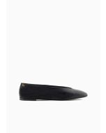 Emporio Armani - Ballerine con punta squadrata in nappa nero