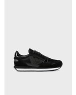 Emporio Armani X3X058XN0331Q467 Sneakers in suede con dettagli in nylon e vernice