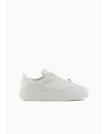 Emporio Armani X3X207XR234100001 Sneakers in pelle stampa cervo con dettaglio monogram bianco