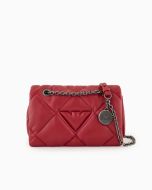 Emporio Armani Y3B208YWJ8I180799 Borsa a tracolla patta effetto nappa matelassé rosso
