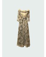 Giada Curti - Abito rever chiffon fiori