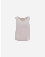 Herno - Top con scollo a V in lucent cady chantilly