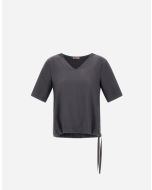 Herno - T-Shirt Resort in melange flannel ferro