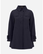 Herno - Trench in delon e monogram blu navy