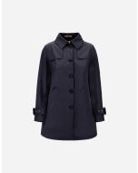 Herno - Impermeabile in delon e monogram blu navy