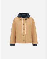 Herno - Giacca reversibile in dean cammello blu