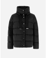 Herno - Cappa in satin nero