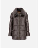 Herno - A-Shape in nylon ultralight e lady alternative fur grigio