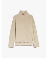 Max Mara 3366123606001 BEIRA Maglia a coste in filato di lana albino