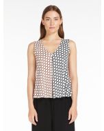 Max Mara - Top in jersey di viscosa stampata MAPPA bianco