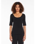 Max Mara - T-shirt in jersey crepe di viscosa UBALDO nero  