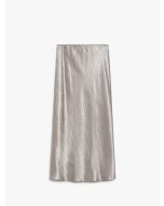 Max Mara - Gonna midi in raso ALESSIO tortora