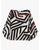 Max Mara - Blusa in seta stampata CAMINO cacao