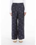 Max Mara - Pantaloni in twill di seta BOA blu