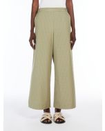 Max Mara - Pantaloni in popeline di puro cotone ARLEY verde 
