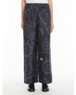 Max Mara - Pantalone in twill di pura seta VIK blu