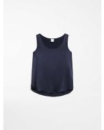 Max Mara - Top in raso di seta stretch PAN blu