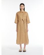 Max Mara - Abito chemisier in tela di lino SALUTE cammello