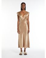 Max Mara - Abito in raso GLIZIA cammello