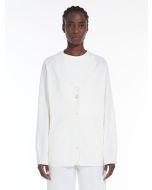 Max Mara - Cardigan a V in lana e cachemire AMPEZZO bianco
