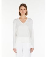 Max Mara - Maglia in seta e cotone BERNARD bianco