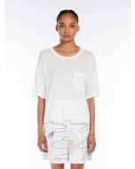 Max Mara - T-shirt in filato di viscosa crepe GIRELLO bianco