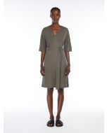 Max Mara - Abito in jersey crepe di viscosa ROSANO verde scuro