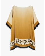 Max Mara - Tunica over in raso stampato CANZONE beige