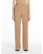 Max Mara - Pantaloni in jersey effetto denim ACCIAIO cammello