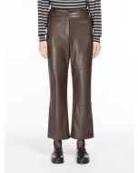 Max Mara - Pantalone in jersey spalmato STRUZZO nocciola 