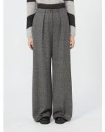 Max Mara - Panalone in jacquard di viscosa stretch CALI sale e pepe