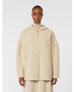 Max Mara - Giacca in misto lana pelle SOTTILE albino cammello