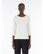 Max Mara - T-shirt in jersey di cotone stretch MORITZ bianco