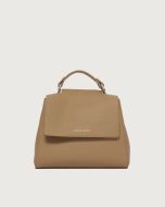 Orciani - Borsa Sveva Soft Piccola a mano in pelle con tracolla biscotto