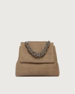 Orciani - Borsa Sveva Twilight Piccola a mano in nabuk stampa cocco biscotto