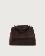 Orciani - Borsa Sveva Peach Small a mano in suede con tracolla testa di moro