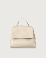 Orciani - Borsa Sveva Soft Piccola a mano in pelle con tracolla avorio