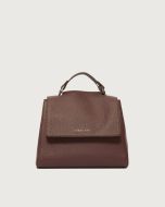 Orciani - Borsa Sveva Soft Piccola a mano in pelle con tracolla caffè