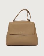 Orciani - Borsa Sveva Soft Media a spalla in pelle con tracolla biscotto