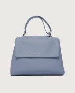 Orciani - Borsa Sveva Soft Media a spalla in pelle con tracolla cielo