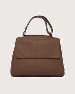 Orciani - Borsa Sveva Soft Media a spalla in pelle con tracolla cocoa