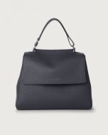 Orciani 20W-BT2006--_SOF-NVY Borsa Sveva Soft Media a spalla in pelle con tracolla blu navy