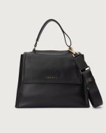 Orciani 20W-BT2006_NAP-NER Borsa a spalla Sveva Nappa Media in pelle con tracolla nero
