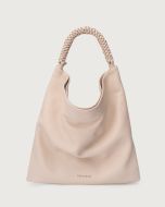 Orciani - Borsa Todo Sense Scooby a spalla in pelle martellata acqua bianca