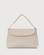 Orciani 24W-B02176--_SOF-AGI Borsa a spalla Nana Soft in pelle martellata con tracolla argilla