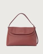 Orciani 24w-b02176_sof-ama Borsa a spalla Nana Soft in pelle martellata con tracolla amarena