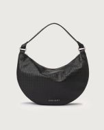 Orciani 24W-B02183--_CCN-NER Borsa a spalla Dumpling M Cocco in nappa stampa cocco nero