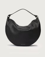 Orciani 24W-B02184_CCN-NER Borsa a spalla Dumpling L Cocco in nappa stampa cocco nero