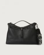 Orciani b02129_madlen Borsa Bauletto Boxy Madlen in pelle con tracolla nero